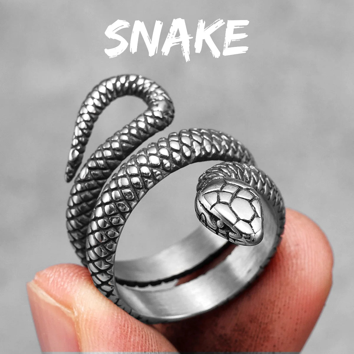 Viper Snake Ring — Stainless Steel