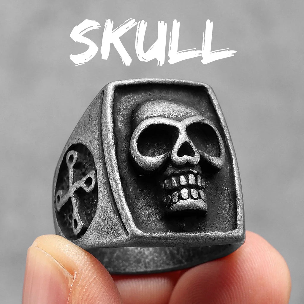 Phantom Skull Ring Black — Stainless Steel