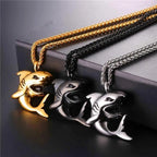 New Hip-Hop Rock Fashion Personality Men's Necklace Domineering Shark Pendant Punk Style Jewelry Accessories