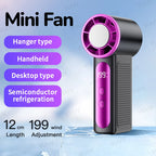 VUUV 2000mAh Portable Fan Rechargeable 5 Speed Mini Air Conditioner Small Fan Air Cooler with LED Digital Display