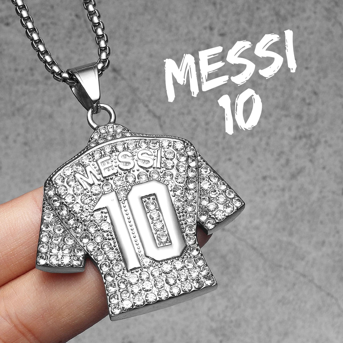 Football Jersey Pendant Necklace — Stainless Steel