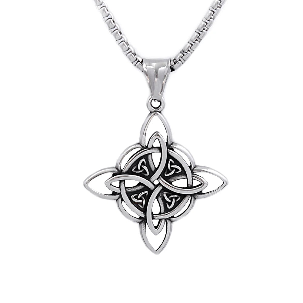 Viking Witch Knot Pendant — Stainless Steel