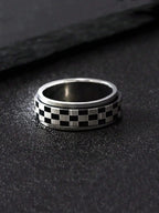 Moon Phase Spinner Ring — Stainless Steel