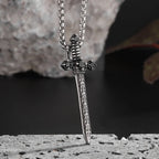 Black Cross Pendant Necklace Vintage Box Chain