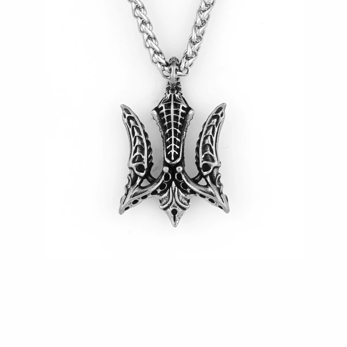 Retro High Quality Alien Poseidon Trident Pendant Men's Fashion 316L Stainless Steel Pendant Necklace Gift Jewelry