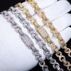 Iced Out Infinity Bracelet Stainless Steel 10MM