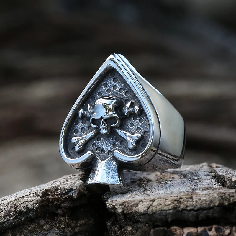 Christmas Charm Halloween Octopus Skull Punk Stainless Steel Seaman Rings Men Anel Puck Jewelry Gift for Sailor