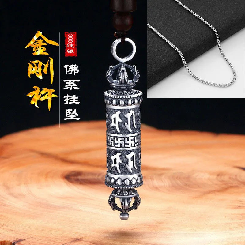 Openable Gawu Box Pendant Necklace — Silver-Tone