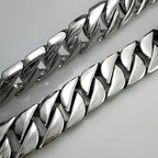 Heavy Polished Curb Chain Necklace 32mm — 316L Stainless Steel