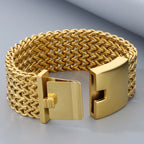 Massive 30MM Width 22CM Long Square Franco Chain Man Bracelet for Men Casting 316L Stainless Steel Men's Bracelets &