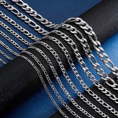 3-12mm Chain Necklace — Two-Tone