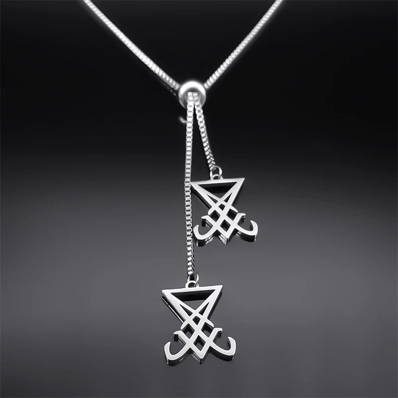 Sigil Lucifer Chain Necklace — Stainless Steel