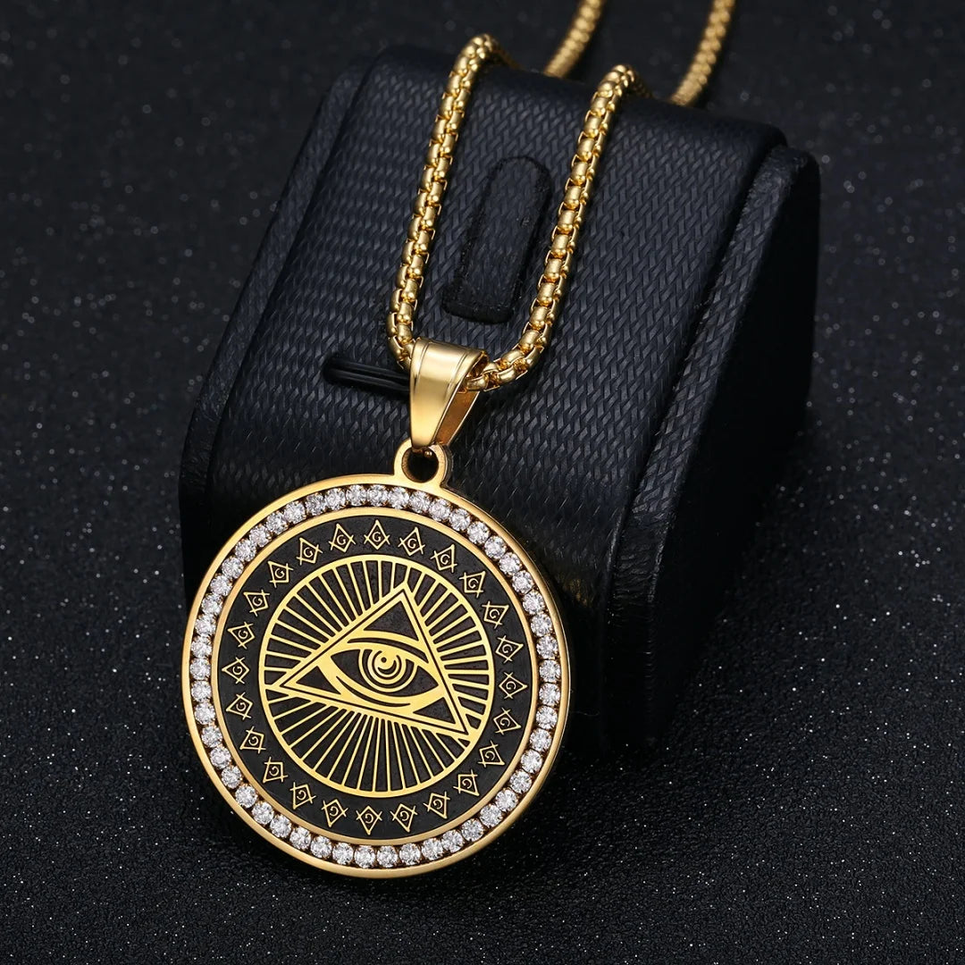 Eye of Providence Gold Pendant Necklace