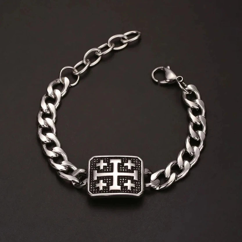 Medieval Norse Viking Rune Wolf Bracelet Man Stainless Steel Valknut Witch Knot Compass Bracelet for Men Scandinavian