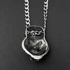 Devil Skull Tiger Head Pendant — Silver