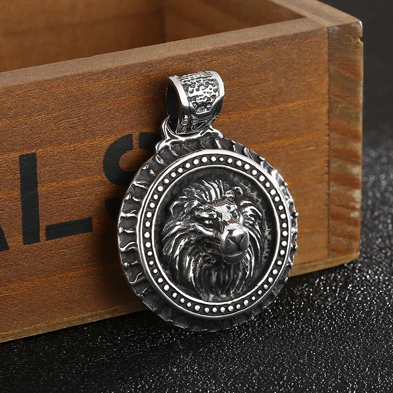 Skull Lion Tiger Pendant Necklace — Stainless Box