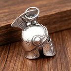 Spartan Roman Viking Bell Pendant Necklace Men Women Vintage Biker Punk Lucky Amulet Helmet Stainless Steel Jewelry Gift Dropshi
