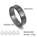 Gothic Wedding Cross Ring — Stainless Steel