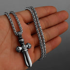 Neo-Gothic Skull Pendant Necklace — Stainless Steel