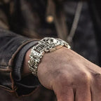 Retro Fashion Domineering Skull Bracelet for Men Punk Rock Charm Rider Bracelets US Street Motorcycle Male Gothic Jewelry Gifts