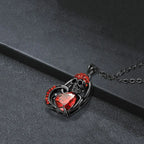 Iced Out Skull Black Pendant Necklace