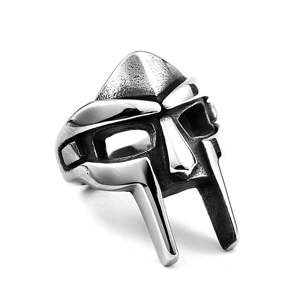 Steel Ring Vintage Doom Mask Punk