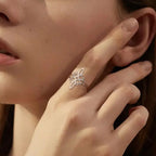 LIKGREAT Hollow Trinity Witch Knot Adjustable Ring for Women Men Stainless Steel Celtics Knot Amulet Couple Jewelry BirthdayGift