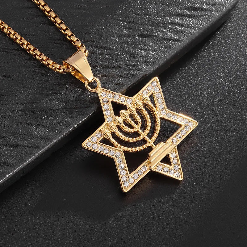 Star Steel Pendant Sparkly David Lconic Cultural