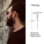 Lightning Bolt Huggie Earrings — Silver