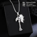 Vintage Viking Axe New In Necklace Crow Wolf Viking Pendant Necklace Medieval Mythology Jewelry For Men Gifts