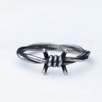 Retro Gothic Band Ring — Stainless Steel