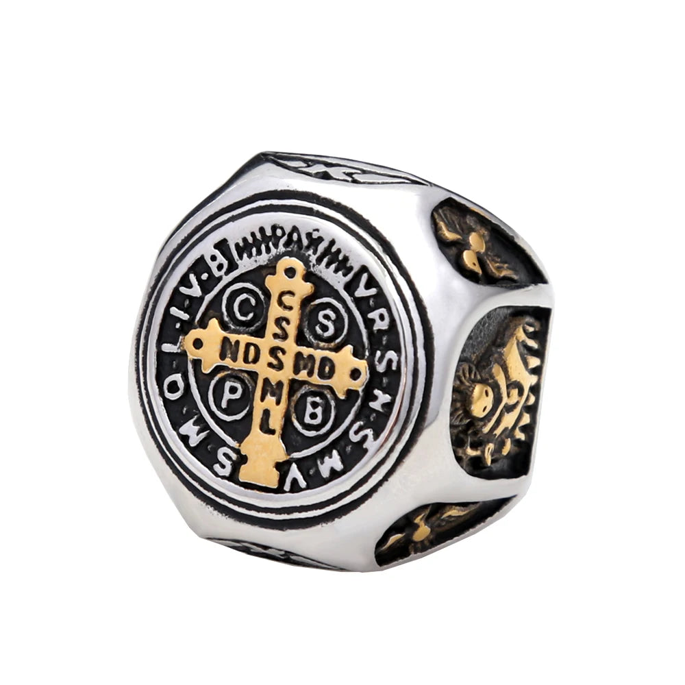 Fashion Punk Vintage Skull Ring Stainless Steel Gothic Biker Ring For Men Women Unique Viking Amulet Jewelry Gift