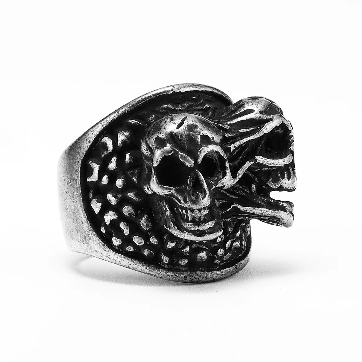 Gothic Skull Ring Black — Stainless Steel