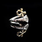 Gothic Style Thai Silver Egypt Ring Vintage Ankh Cross Ring for Men Ancient Egypt Protective for Jewelry