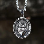 Sacred Heart Jesus Cross Pendant — Stainless