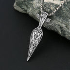 Odin Steel Pendant Nordic Viking Sword Spear Spartan
