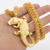 Statement Set Gold-Tone Crocodile Chain Layered — Copper Alloy