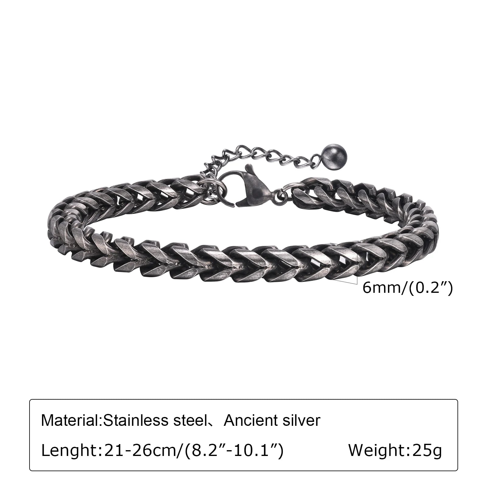 Antique Link Chain Bracelet — Stainless Steel