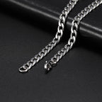 My Shape Basic Cuban Chain Necklaces for Men Chains Punk Figaro Box Curb Chain Chokers Lobster Clasp Fashion Male