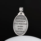 Men's 316L Stainless Steel Patron Saint Of Time Travelers Archangel Michael Gold Pendant Necklace jewelry