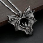 Vintage Black Bat Pendant Necklace For Men 316L Stainless Steel Punk Hip Hop Animal Necklaces Party Jewelry Gifts
