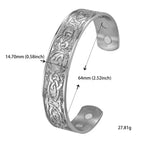 My Shape Vintage Viking Celtics Knot Bangles for Men Couple Stainless Steel Adjustable Open Cuff Bangle Bracelets
