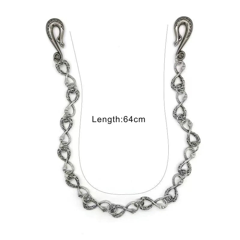 Gothic Infinity 8-Shaped Snake Pants Chain — Waist Bag Pendant
