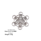 LIKGREAT Archangel Metatron Cube Pendant for Necklace Jewelry Making Stainless Steel Charm DIY Amulet Kabbalistic Tree of Life