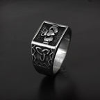 Viking Heart-in-Hand Knot Ring — Stainless Steel