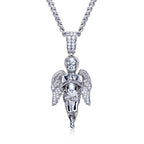 Iced Out Angel Pendant — 925 Silver