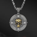 Original Van Gogh sunflower sunflower men's necklace high sense pendant nautical compass retro fashion trend pendant