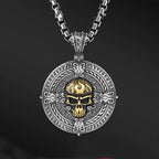 Original Van Gogh sunflower sunflower men's necklace high sense pendant nautical compass retro fashion trend pendant