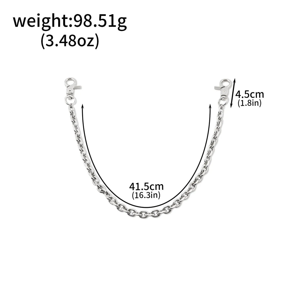 Men's Long Belt Jeans Wallet Chain Keychain