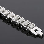 Cool Skull Head Motorcycle Chain Bracelet for Men 316L Stainless Steel Punk Biker Jewelry Gothic Rockers' Wristband